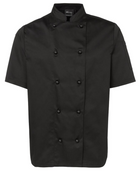 ACTIV EMBROIDERY DESIGNS. UNIFORMS. SHORT SLEEVE CHEF'S JACKET. UNISEX.