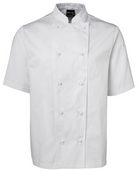 ACTIV EMBROIDERY DESIGNS. UNIFORMS. SHORT SLEEVE CHEF'S JACKET. UNISEX.