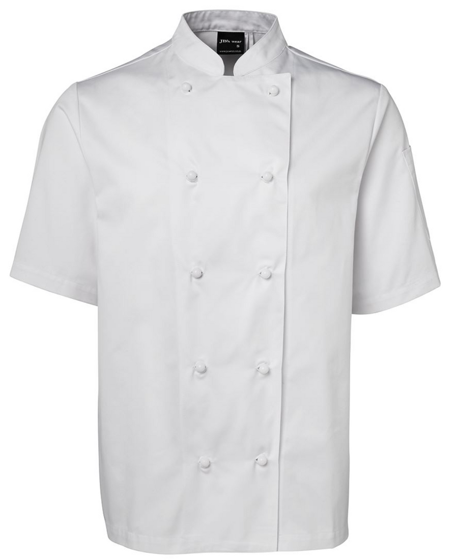 ACTIV EMBROIDERY DESIGNS. UNIFORMS. SHORT SLEEVE CHEF'S JACKET. UNISEX.