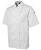 ACTIV EMBROIDERY DESIGNS. UNIFORMS. SHORT SLEEVE CHEF'S JACKET. UNISEX.