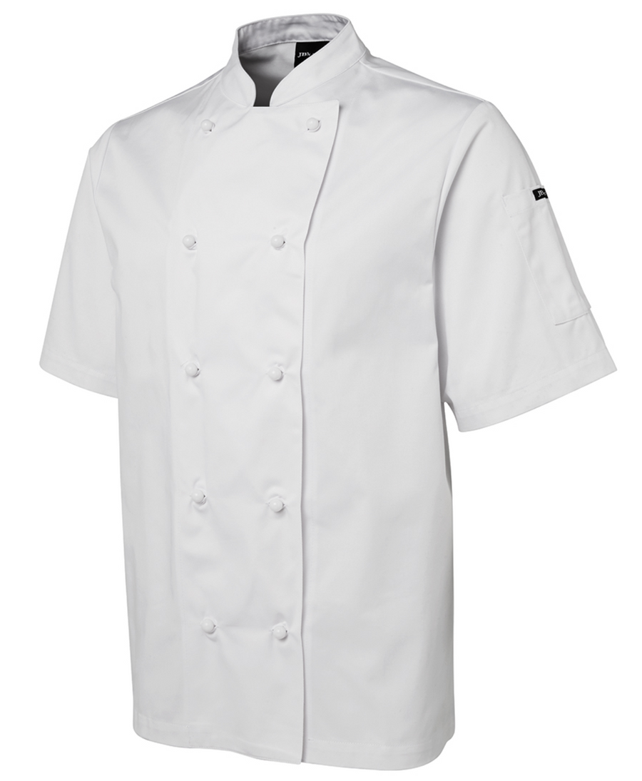 ACTIV EMBROIDERY DESIGNS. UNIFORMS. SHORT SLEEVE CHEF'S JACKET. UNISEX.