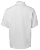 ACTIV EMBROIDERY DESIGNS. UNIFORMS. SHORT SLEEVE CHEF'S JACKET. UNISEX.