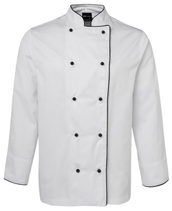 ACTIV EMBROIDERY DESIGNS. UNIFORMS. LONG SLEEVE CHEF'S JACKET. UNISEX.