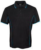 ACTIV EMBROIDERY DESIGNS. UNIFORMS. SHORT SLEEVE PIPING POLO. MENS.