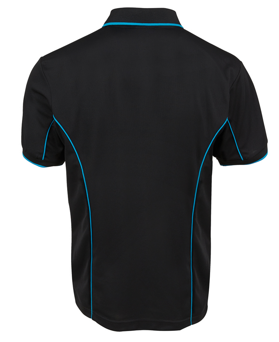 ACTIV EMBROIDERY DESIGNS. UNIFORMS. SHORT SLEEVE PIPING POLO. MENS.