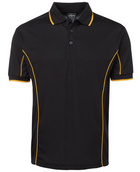 ACTIV EMBROIDERY DESIGNS. UNIFORMS. SHORT SLEEVE PIPING POLO. MENS.