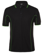 ACTIV EMBROIDERY DESIGNS. UNIFORMS. SHORT SLEEVE PIPING POLO. MENS.