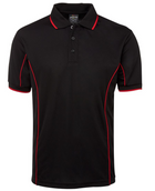 ACTIV EMBROIDERY DESIGNS. UNIFORMS. SHORT SLEEVE PIPING POLO. MENS.