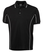 ACTIV EMBROIDERY DESIGNS. UNIFORMS. SHORT SLEEVE PIPING POLO. MENS.