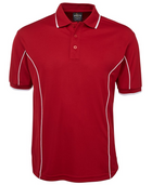 ACTIV EMBROIDERY DESIGNS. UNIFORMS. SHORT SLEEVE PIPING POLO. MENS.