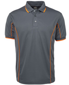 ACTIV EMBROIDERY DESIGNS. UNIFORMS. SHORT SLEEVE PIPING POLO. MENS.