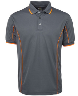 ACTIV EMBROIDERY DESIGNS. UNIFORMS. SHORT SLEEVE PIPING POLO. MENS.