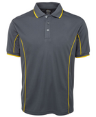 ACTIV EMBROIDERY DESIGNS. UNIFORMS. SHORT SLEEVE PIPING POLO. MENS.