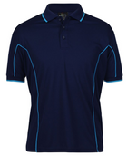 ACTIV EMBROIDERY DESIGNS. UNIFORMS. SHORT SLEEVE PIPING POLO. MENS.