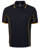ACTIV EMBROIDERY DESIGNS. UNIFORMS. SHORT SLEEVE PIPING POLO. MENS.