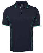 ACTIV EMBROIDERY DESIGNS. UNIFORMS. SHORT SLEEVE PIPING POLO. MENS.
