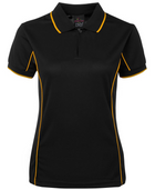 ACTIV EMBROIDERY DESIGNS. UNIFORMS. SHORT SLEEVE PIPING POLO. LADIES.
