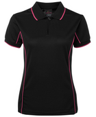 ACTIV EMBROIDERY DESIGNS. UNIFORMS. SHORT SLEEVE PIPING POLO. LADIES.
