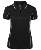 ACTIV EMBROIDERY DESIGNS. UNIFORMS. SHORT SLEEVE PIPING POLO. LADIES.