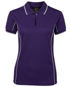 ACTIV EMBROIDERY DESIGNS. UNIFORMS. SHORT SLEEVE PIPING POLO. LADIES.