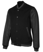 ACTIV EMBROIDERY DESIGNS. UNIFORMS. ART LEATHER BASEBALL JACKET.