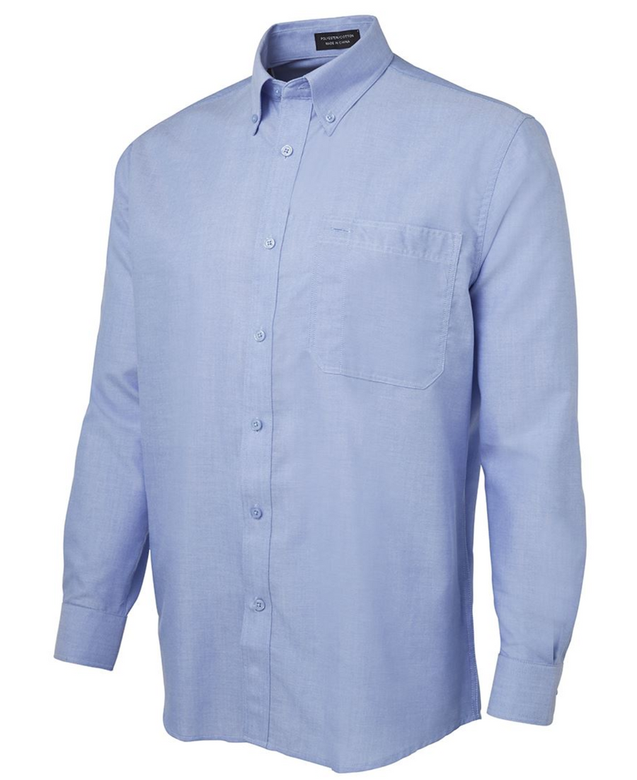 ACTIV EMBROIDERY DESIGNS. UNIFORMS. LONG SLEEVE OXFORD SHIRT. MENS.