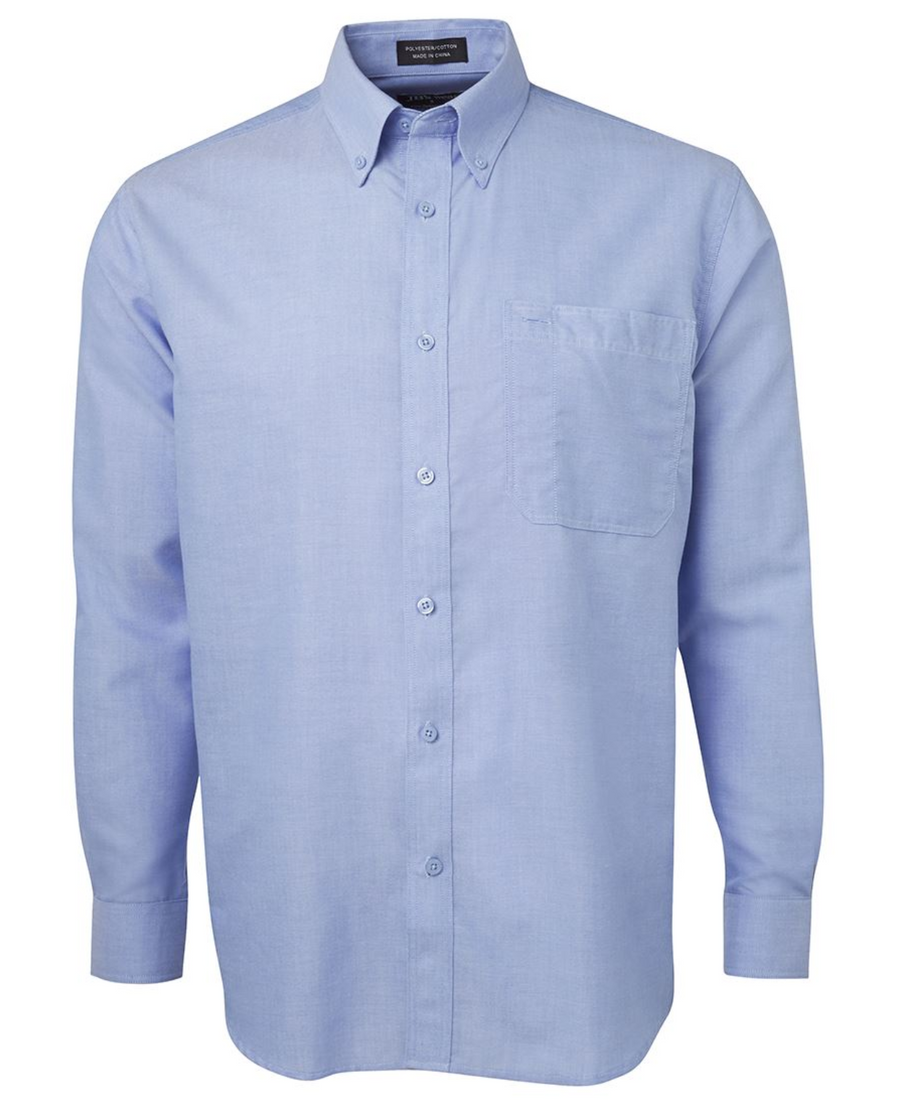 ACTIV EMBROIDERY DESIGNS. UNIFORMS. LONG SLEEVE OXFORD SHIRT. MENS.
