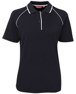 ACTIV EMBROIDERY DESIGNS. UNIFORMS.JB  RAGLAN POLO. LADIES.