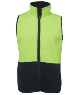 ACTIV EMBROIDERY DESIGNS. UNIFORMS. HI VIS POLAR VEST.