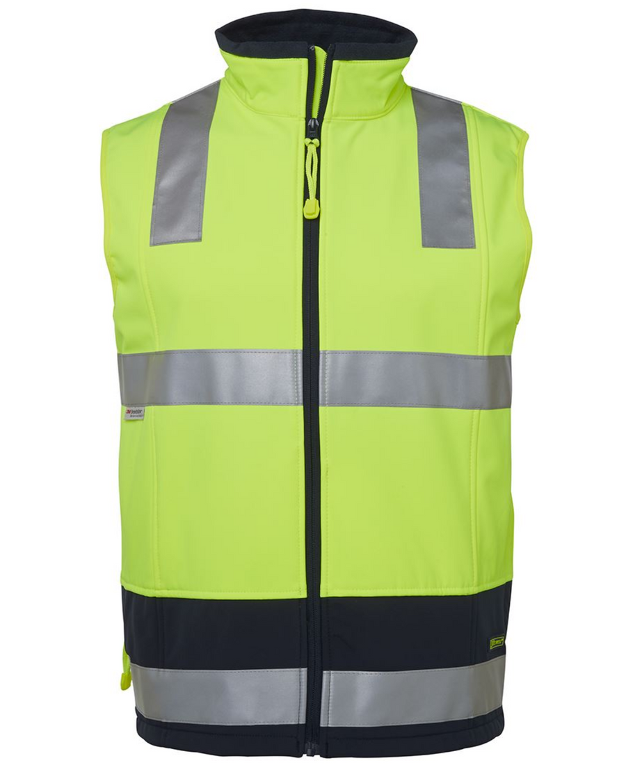 ACTIV EMBROIDERY DESIGNS. UNIFORMS. HI VIS (D+N) SOFTSHELL VEST.