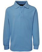 ACTIV EMBROIDERY DESIGNS. UNIFORMS.KIDS LONG SLEEVE POLO