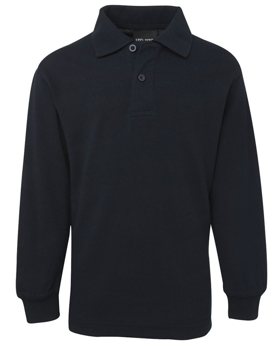 ACTIV EMBROIDERY DESIGNS. UNIFORMS. KIDS LONG SLEEVE POLO.