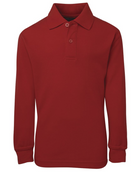 ACTIV EMBROIDERY DESIGNS. UNIFORMS. KIDS LONG SLEEVE POLO.