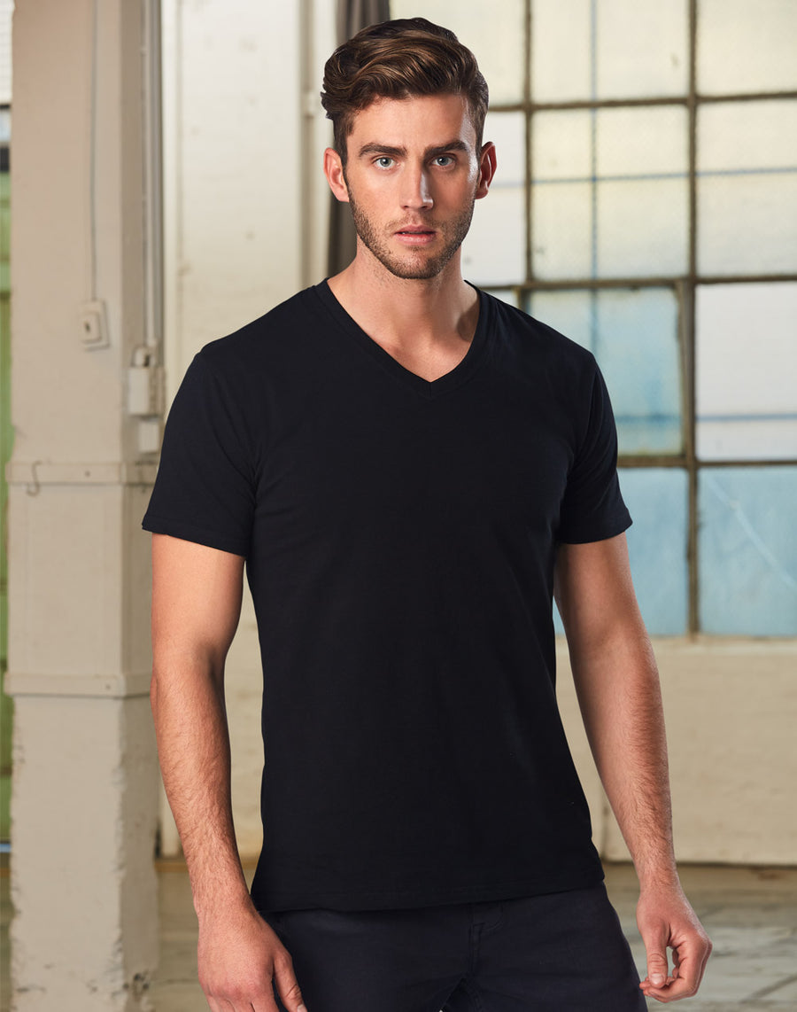 WINNING TS07A Stretch Men's Short Sleeve V-neck Tee