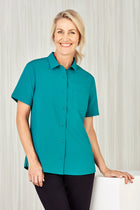 BIZCARE Womens Easy Stretch Short Sleeve Shirt