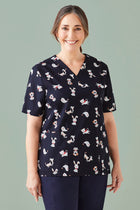 Womens Best Friends Scrub Top