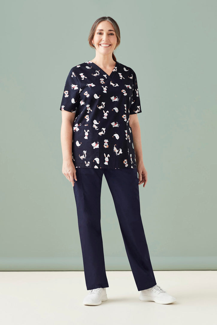Womens Best Friends Scrub Top