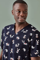 Mens Best Friends Scrub Top
