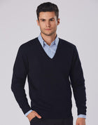 Unisex Wool/ Acrylic V-Neck Jumper