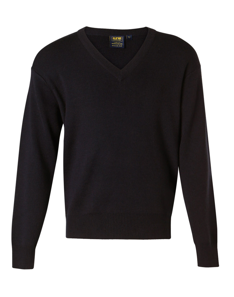 Unisex Wool/ Acrylic V-Neck Jumper
