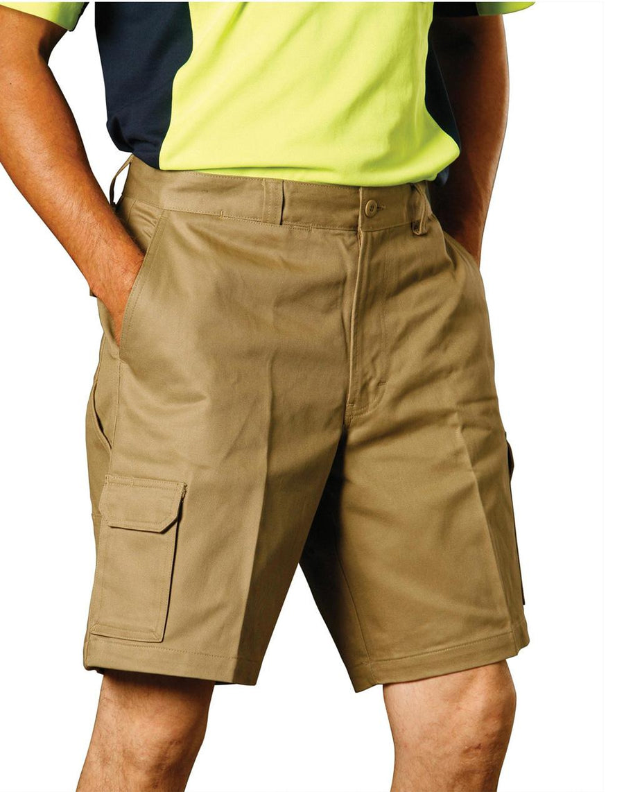 Heavy Cotton Drill Pre-Shrunk Cargo Shorts (Mens)