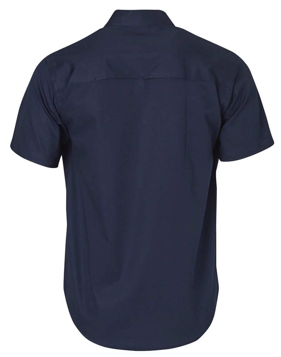 155gsm Cool-Breeze Cotton Short Sleeve Work Shirt (Mens)