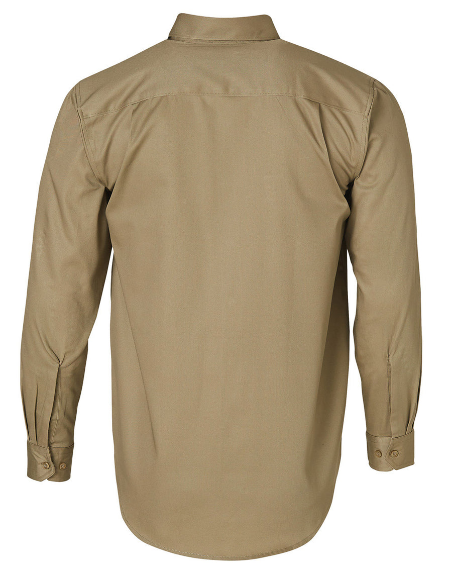 190gsm Cotton Drill Long Sleeve Work Shirt (Mens)