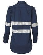 190gsm Cotton Drill Long Sleeve Safety Shirt with 3M Tapes (Ladies)