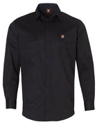 Stretch Long Sleeve Work Shirt With 2 Front Flap Pockets (Mens)