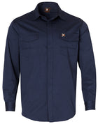 Stretch Long Sleeve Work Shirt With 2 Front Flap Pockets (Mens)