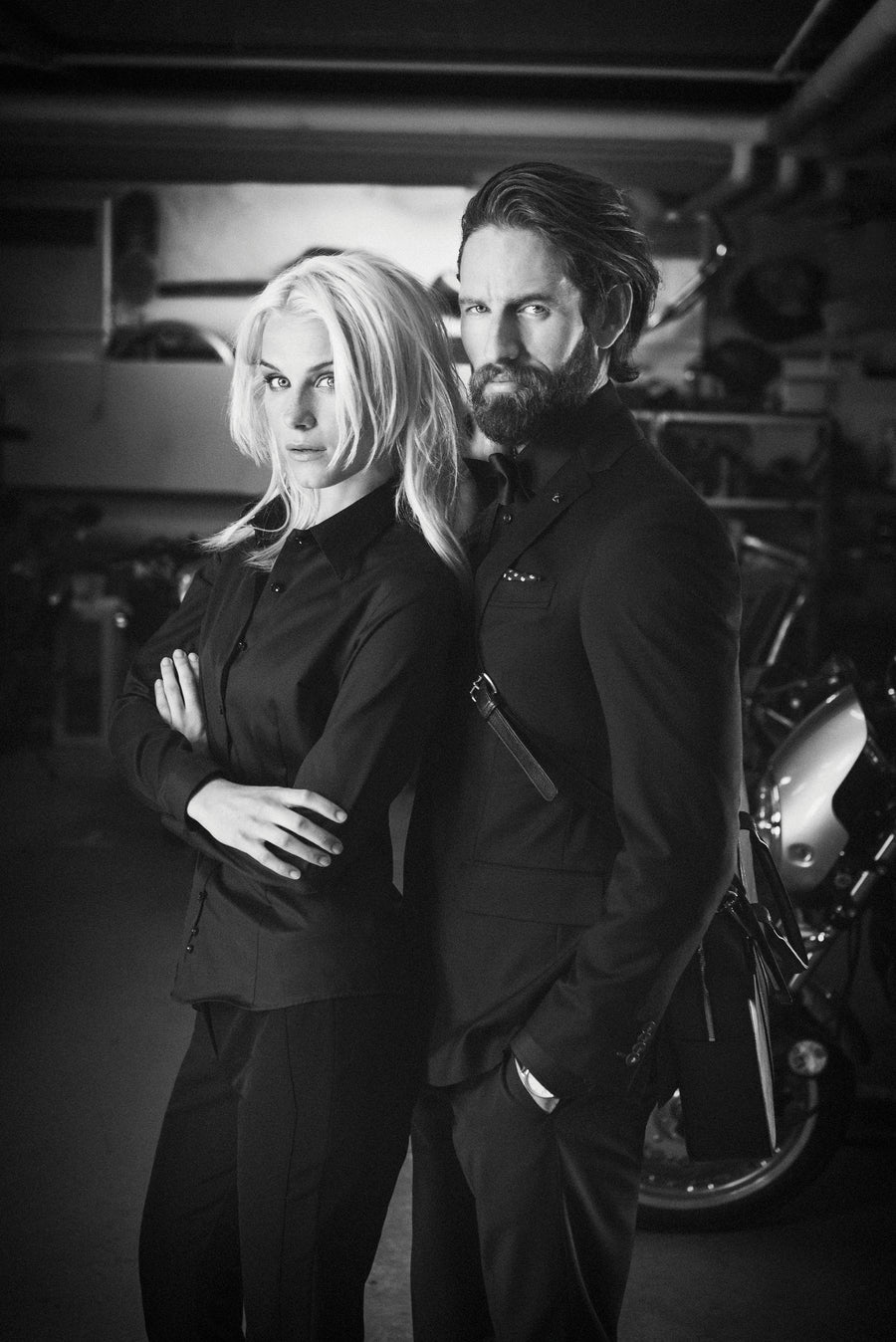 ACTIV EMBROIDERY DESIGNS. UNIFORMS. Green Bow 01 Shirt (Mens and Ladies), JAMES HARVEST.