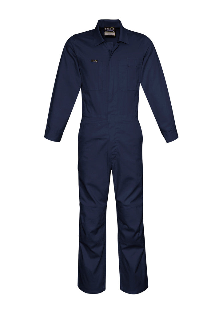 ACTIV EMBROIDERY DESIGNS. UNIFORMS. LIGHTWEIGHT COTTON DRILL OVERALL. MENS.