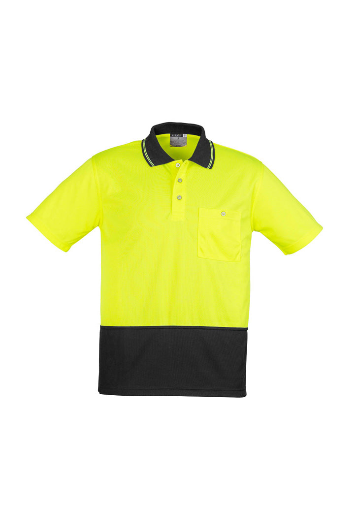 ACTIV EMBROIDERY DESIGNS, SYZMIK WORKWEAR, Unisex Hi Vis Basic Spliced Polo - Short Sleeve