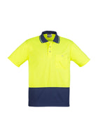 ACTIV EMBROIDERY DESIGNS, SYZMIK WORKWEAR, Unisex Hi Vis Basic Spliced Polo - Short Sleeve